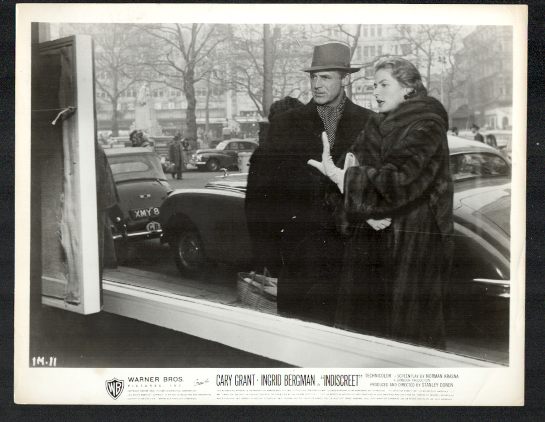 Indiscreet-Lobby Card-1958-11x14-Cary Grant, Ingrid Bergman, Romance Comedy-FN