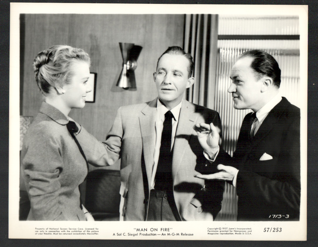 Man On Fire-Lobby Card-1957-Inger Stevens, Bing Crosby, E G Marshall-VF/NM