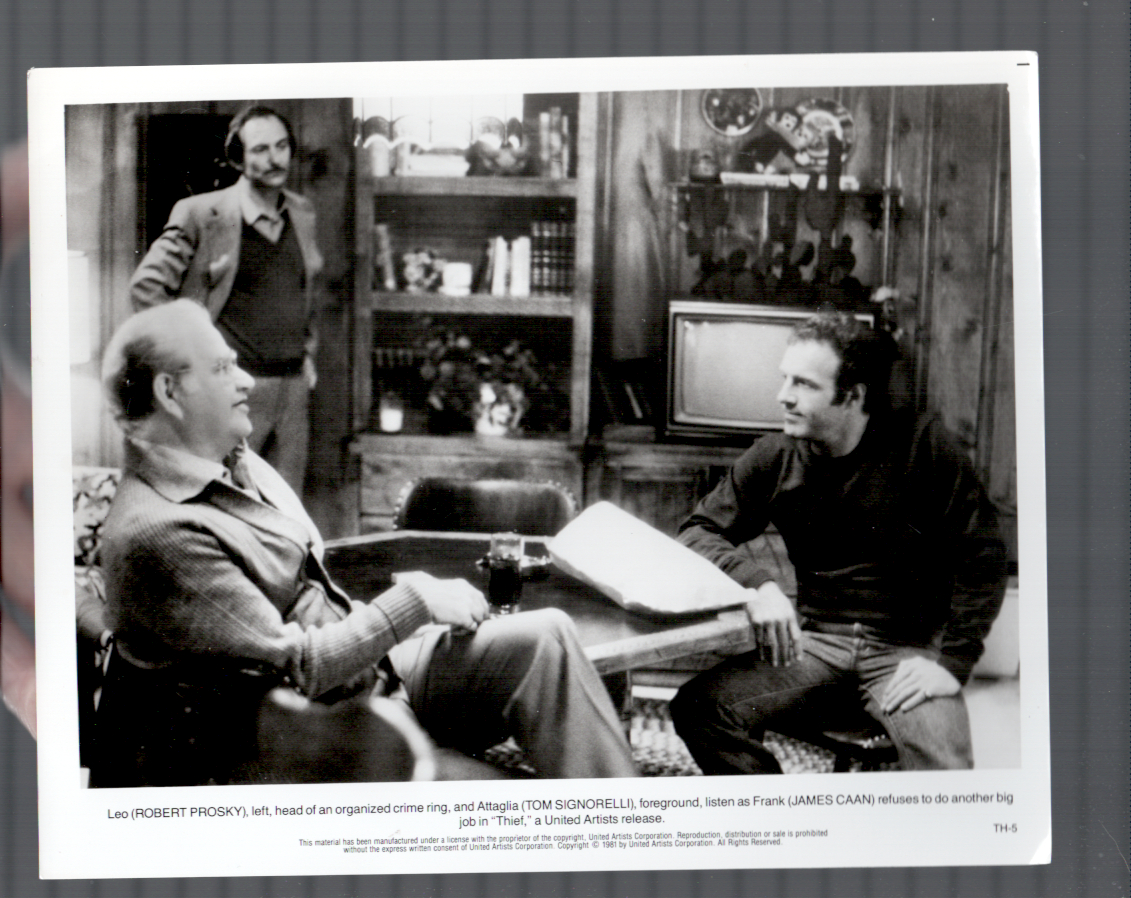 Thief-Still-1981-8x10-James Caan, Robert Prosky, Crime-VF
