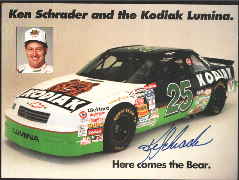 Ken Schrader #25 NASCAR-Kodiak Race Car Hero Card (1994)