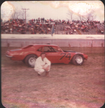 Gene Isaccson #74 Late Model Stock Car Camaro Photo (1975)