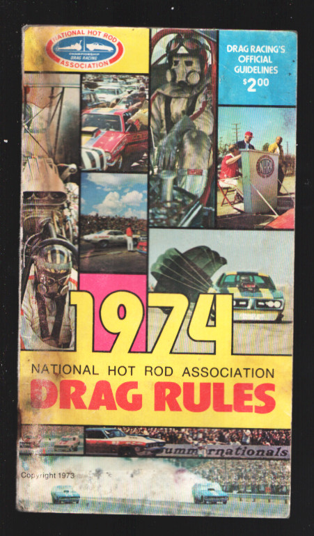 National Hot Rod Association Drag Race Rule Book-NHRA (1974)