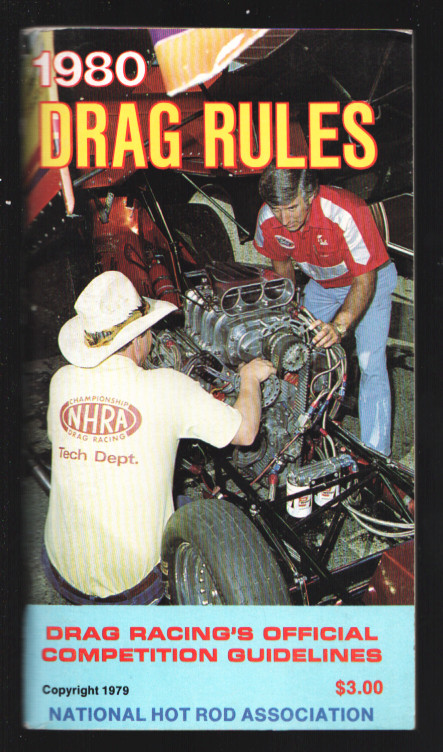 National Hot Rod Association Drag Race Rule Book-NHRA (1980)