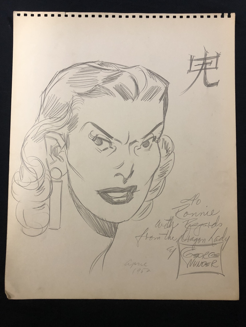 Dragon Lady Sketch by George Wunder Comic Art