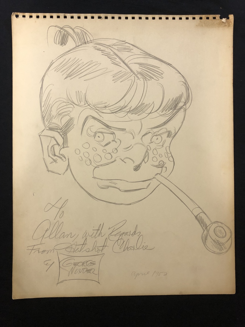 Hotshot Charlie Sketch by George Wunder Comic Art