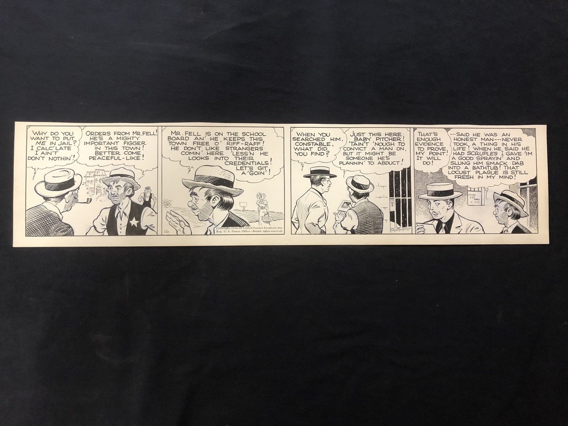 Fred Fox Original Daily Comic Strip Art Comic Art