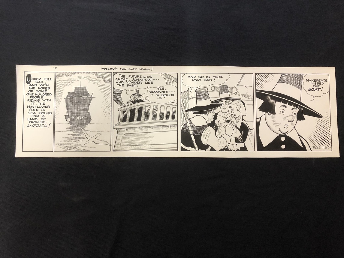 Fred Fox Original Daily Comic Strip Art Comic Art