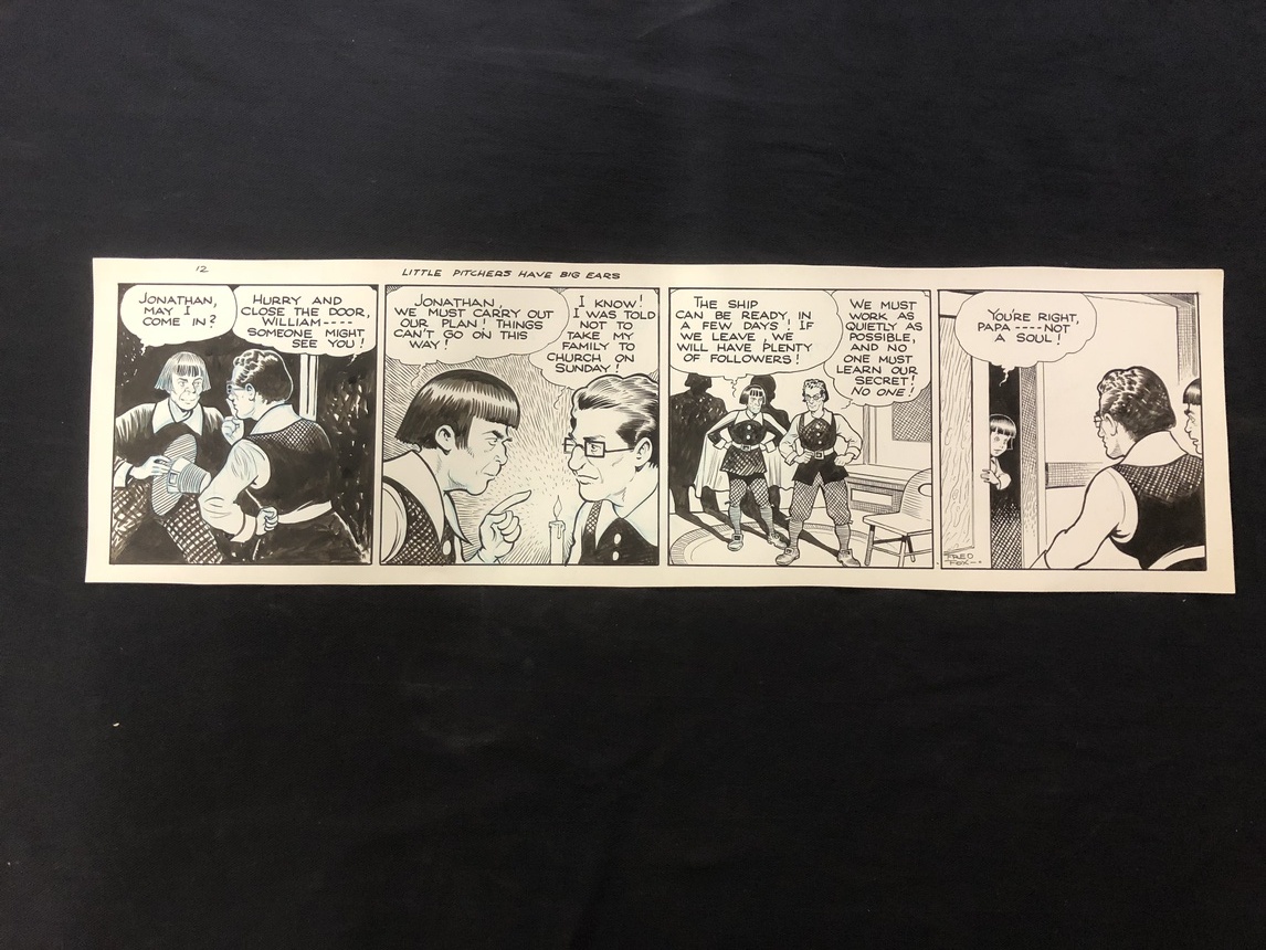 Fred Fox Original Daily Comic Strip Art Comic Art