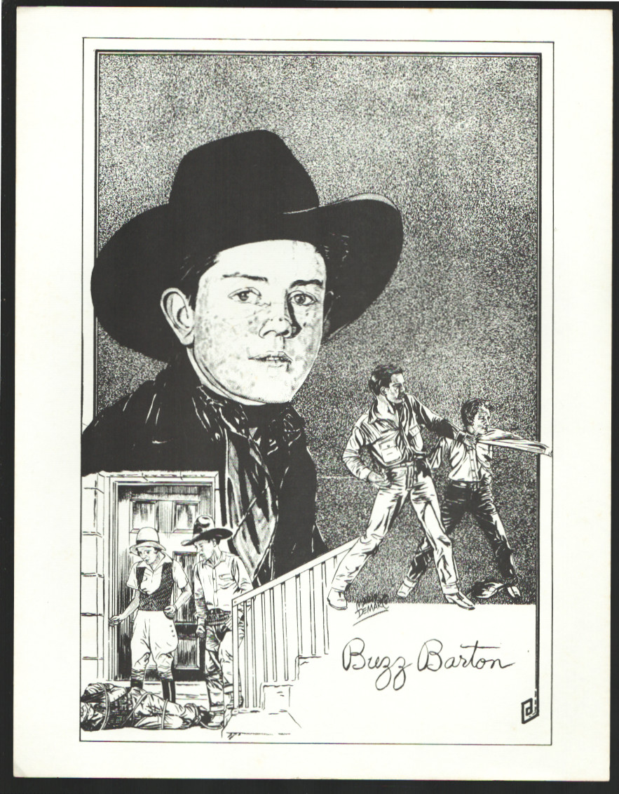 Buzz Barton Real West Movie Hall of Fame Series Print Comic Art