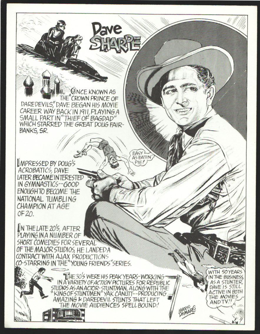 Dave Sharpe Real West Movie Hall of Fame Series Print Comic Art
