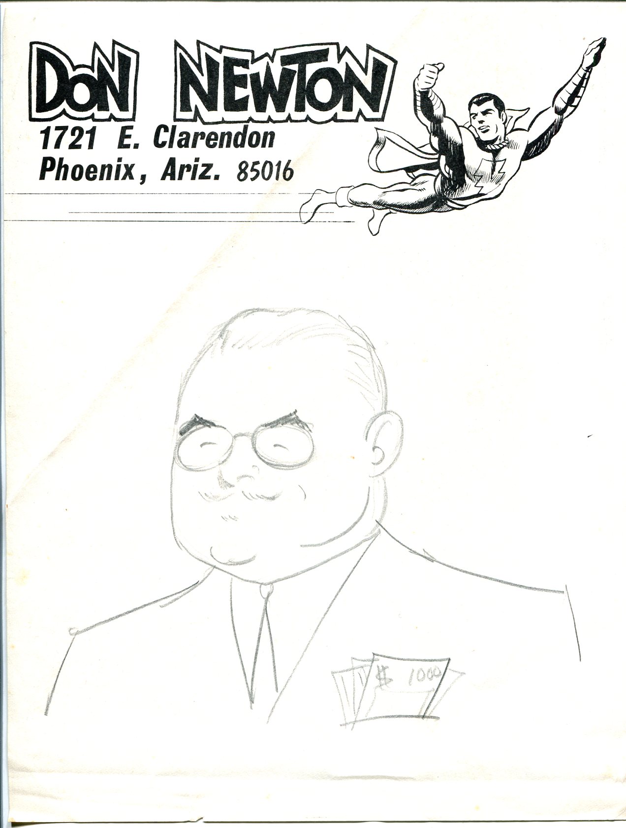 Don Newton Original Pencil Art-Sterling Morris Comic Art